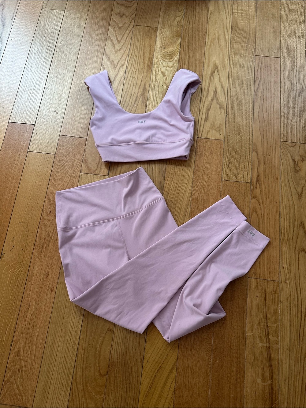 SET Active Luxform Pink Sports Bra High Rise Leggings Matching Set